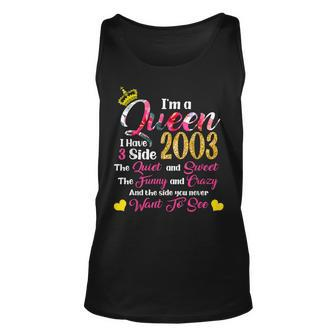 Im A Queen Born In 2003 20Th Birthday Gifts 20 Year Old Unisex Tank Top - Seseable