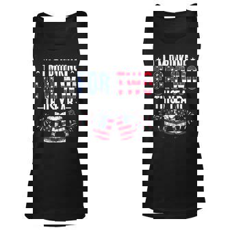 Im Drinking For Two Pregnancy 4Th Of July Men New Dad Unisex Tank Top - Thegiftio UK