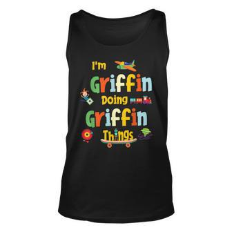 Im Griffin Doing Griffin Things Personalized Name Birthday Unisex Tank Top - Seseable