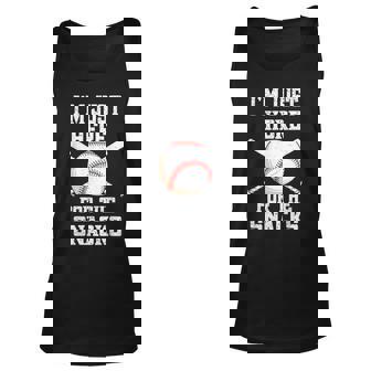 Im Just Here For The Snacks Vintage Baseball Unisex Tank Top | Mazezy