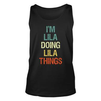 Im Lila Doing Lila Things Personalized Name Gift Unisex Tank Top - Seseable