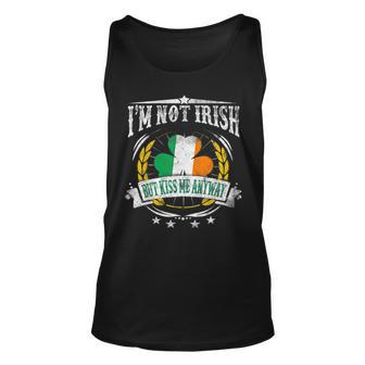 Im Not Irish But Kiss Me Anyway Irish Flag Unisex Tank Top - Thegiftio