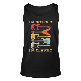 Im Not Old Im Classic Vintage Guitar For Dad Grandpa Unisex Tank Top - Seseable
