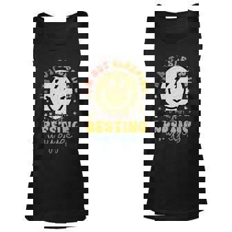 Im Not Sleeping Im Just Resting Eyes Smile Face Fathers Day Unisex Tank Top - Thegiftio