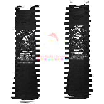 Im On The Naughty List And I Regret Nothing Black Cat Xmas Unisex Tank Top - Thegiftio