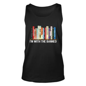 Im With The Banned Banned Books Reading Books Unisex Tank Top - Thegiftio UK