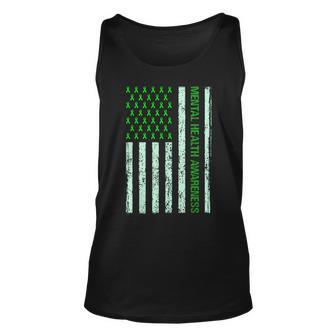 In May We Wear Green Mental Health Awareness Month Unisex Tank Top | Mazezy