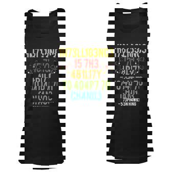 Intelligence Is The Ability To Adapt To Change Stephan Hawking Men Women Tank Top Graphic Print Unisex - Thegiftio