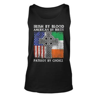 Irish By Blood American By Birth Patriot By Choice Ireland Tank Top | Mazezy