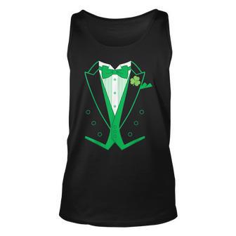 Irish Formal Tuxedo St Patricks Day Unisex Tank Top - Seseable