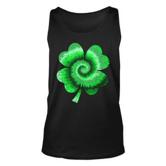 Irish Shamrock Tie Dye Happy St Patricks Day Go Lucky Gift Unisex Tank Top | Mazezy