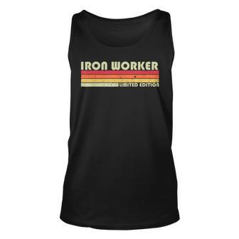 Iron Worker Funny Job Title Profession Birthday Worker Idea Unisex Tank Top | Seseable CA