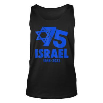 Israel 75Th Anniversary 2023 Jewish State Israeli Flag Unisex Tank Top - Thegiftio UK