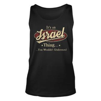 Israel Personalized Name Gifts Name Print S With Name Israel Unisex Tank Top - Seseable