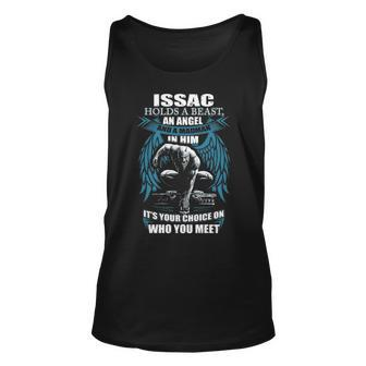 Issac Name Gift Issac And A Mad Man In Him Unisex Tank Top - Seseable