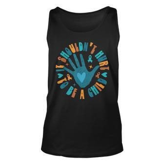 It Shouldnt Hurt To Be A Child Abuse Prevention Awareness Unisex Tank Top | Mazezy