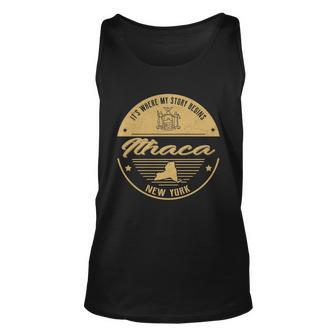 Ithaca New York Its Where My Story Begins Unisex Tank Top - Seseable