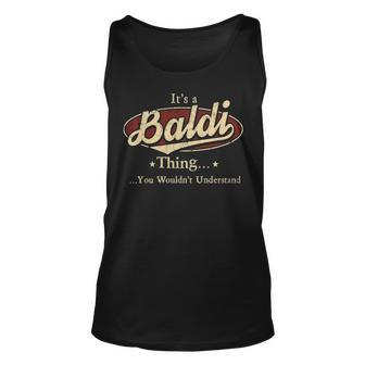 Its A Baldi Thing You Wouldnt Understand Personalized Name Gifts With Name Printed Baldi Unisex Tank Top - Seseable