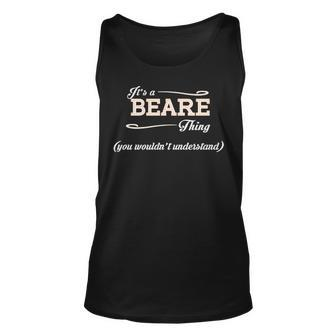 Its A Beare Thing You Wouldnt Understand Beare For Beare Unisex Tank Top - Seseable