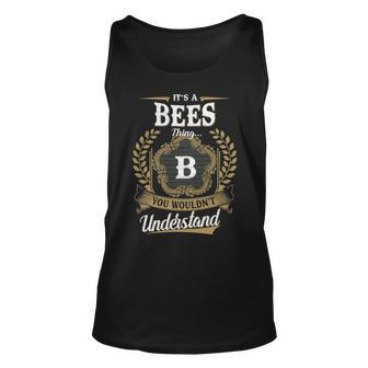 Its A Bees Thing You Wouldnt Understand Shirt Bees Family Crest Coat Of Arm Unisex Tank Top - Seseable