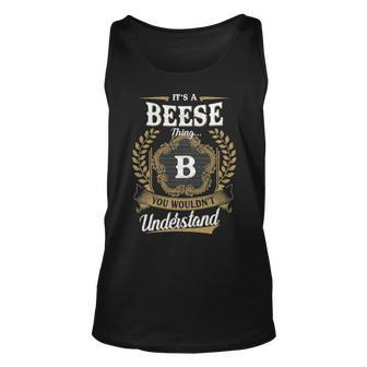 Its A Beese Thing You Wouldnt Understand Shirt Beese Family Crest Coat Of Arm Unisex Tank Top - Seseable