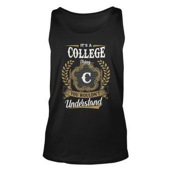 Its A College Thing You Wouldnt Understand Shirt College Family Crest Coat Of Arm Unisex Tank Top - Seseable