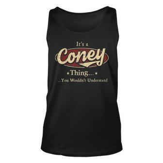 Its A Coney Thing You Wouldnt Understand Shirt Personalized Name Gifts T Shirt Shirts With Name Printed Coney Men Women Tank Top Graphic Print Unisex - Thegiftio UK