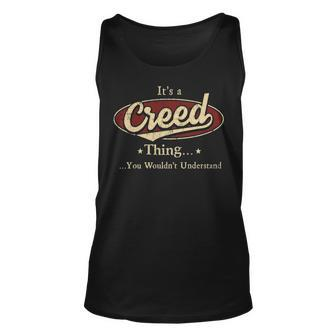 Its A Creed Thing You Wouldnt Understand Shirt Personalized Name Gifts T Shirt Shirts With Name Printed Creed Men Women Tank Top Graphic Print Unisex - Thegiftio UK