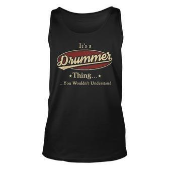 Its A Drummer Thing You Wouldnt Understand Personalized Name Gifts With Name Printed Drummer Unisex Tank Top - Seseable