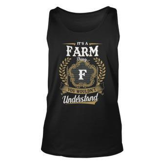 Its A Farm Thing You Wouldnt Understand Shirt Farm Family Crest Coat Of Arm Unisex Tank Top - Seseable