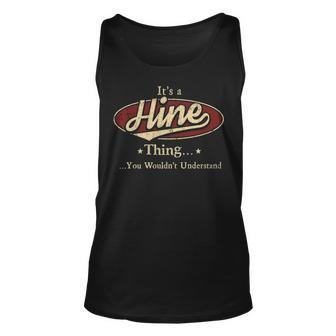 Its A Hine Thing You Wouldnt Understand Personalized Name Gifts With Name Printed Hine Unisex Tank Top - Seseable