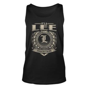 Its A Lee Thing You Wouldnt Understand Name Vintage Unisex Tank Top - Seseable