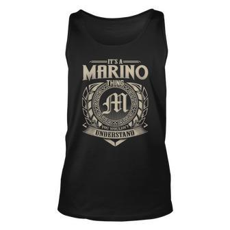 Its A Marino Thing You Wouldnt Understand Name Vintage Unisex Tank Top - Seseable