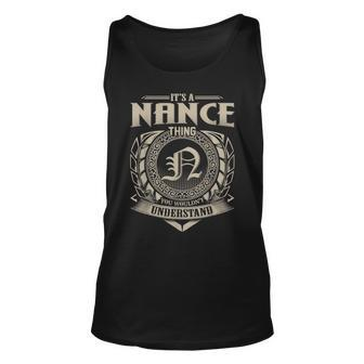 Its A Nance Thing You Wouldnt Understand Name Vintage Unisex Tank Top - Seseable