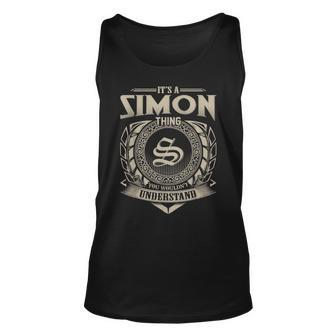 Its A Simon Thing You Wouldnt Understand Name Vintage Unisex Tank Top - Seseable