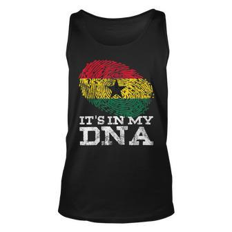 Its In My Dna Ghanaian African Roots Proud Ghana Flag Tank Top | Mazezy