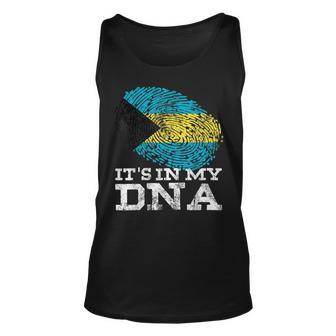 Its In My Dna Bahamian Gifts Fingerprint Proud Bahamas Flag Unisex Tank Top - Seseable