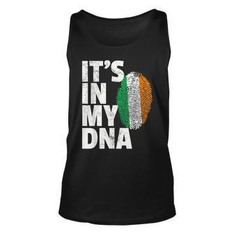 Its In My Dna Irish Ireland Flag National Pride Roots Gift Unisex Tank Top | Mazezy