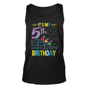 Its My 5Th Birthday Roller Coaster Theme Park Unisex Tank Top - Thegiftio UK