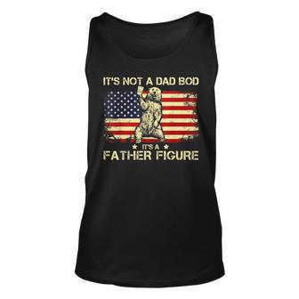 Its Not A Dad Bod Its A Father Figure Bear Usa Flag Unisex Tank Top - Seseable