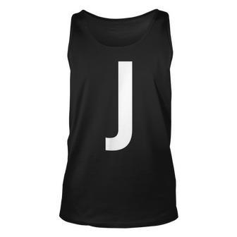 J Buchstabe Zahl Symbol Alphabet Initiale Tank Top - Seseable