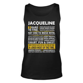 Jacqueline 9 Rare To Find Completely Unexplainable Unisex Tank Top - Seseable