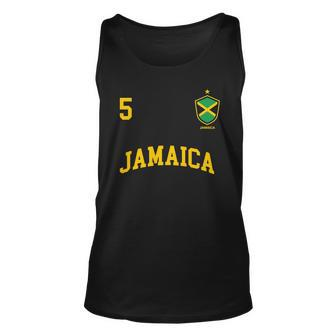 Jamaica Shirt Number 5 Soccer Team Sports Jamaican Flag Shirt Hoodie Tank Top Men Women Tank Top Graphic Print Unisex - Thegiftio UK