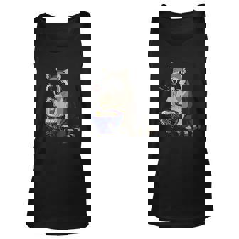 Japanese Noodles Kawaii Ramen Bowl Funny Raccoon Men Women Tank Top Graphic Print Unisex - Thegiftio