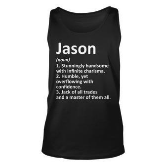 Jason Definition Personalized Name Funny Birthday Gift Idea Unisex Tank Top - Seseable