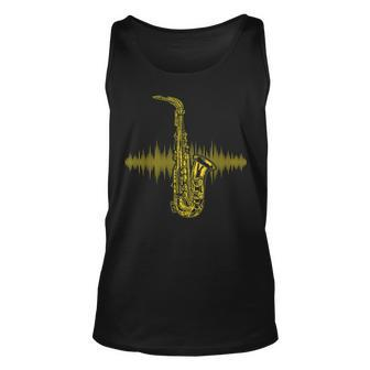 Jazz Music Saxophone Player Funny Saxophone Marching Band Unisex Tank Top - Seseable