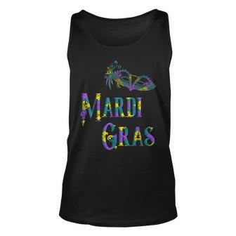 Jester Hat Mardi Gras 2023 Beads Mask Feathers Costume Unisex Tank Top | Seseable CA