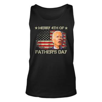 Joe Biden Merry 4Th Of Fathers Day Confused 4Th Of July Unisex Tank Top - Thegiftio UK