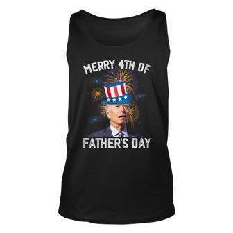 Joe Biden Merry 4Th Of Fathers Day Funny 4Th Of July Unisex Tank Top - Thegiftio UK