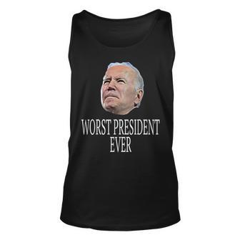 Joe Biden Worst President Ever Unisex Tank Top | Mazezy
